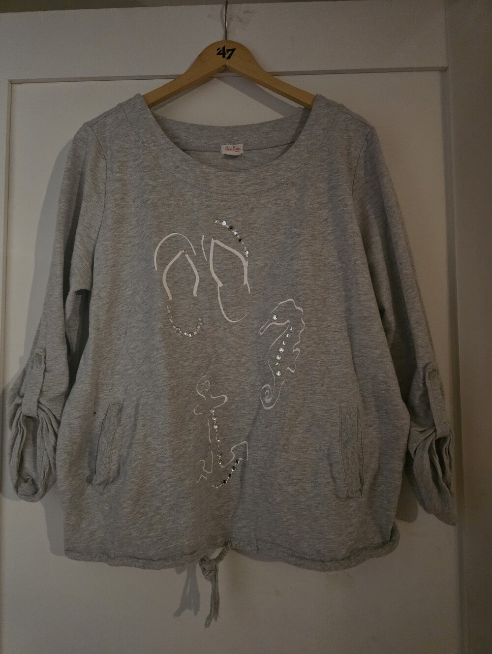 SanBaxo Women’s Gray Knit Top - X-Large